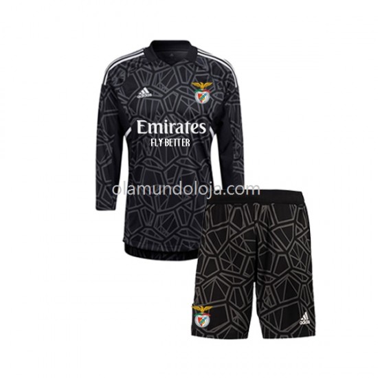 Camisola Benfica Guarda-redes Criança Equipamento Segundo 2022-2023 Manga Comprida